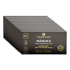 UMF 10+ Manuka Honey & Lemon Lozenges 12x Bundle
