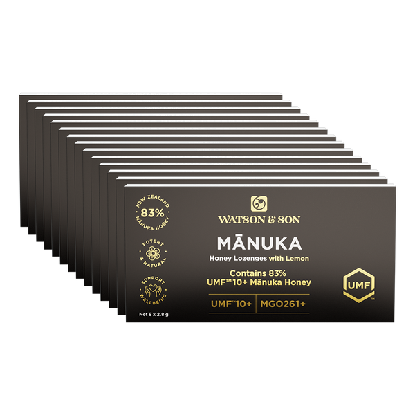 UMF 10+ Manuka Honey & Lemon Lozenges 12x Bundle