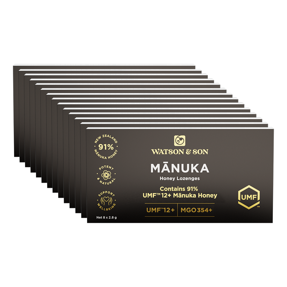 UMF 12+/MGO 354+ Mānuka Honey Lozenges 12x Bundle