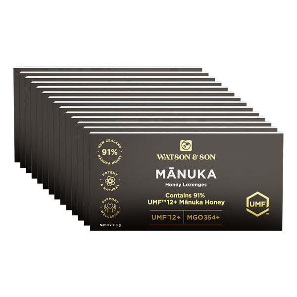 UMF 12+/MGO 354+ Mānuka Honey Lozenges 12x Bundle