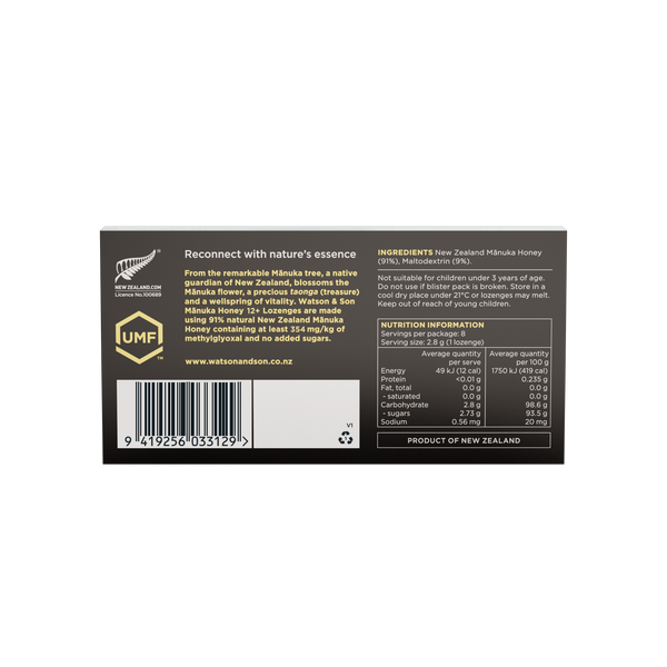 UMF 12+/MGO 354+ Mānuka Honey Lozenges