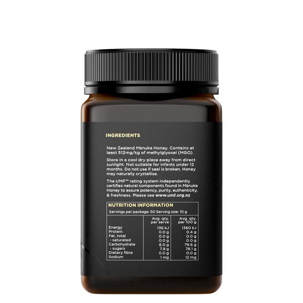 UMF 15+/MGO 512+  Mānuka Honey
